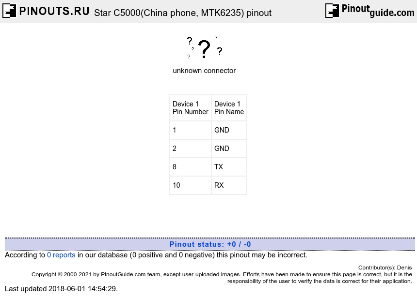 Star C5000(China phone, MTK6235) diagram