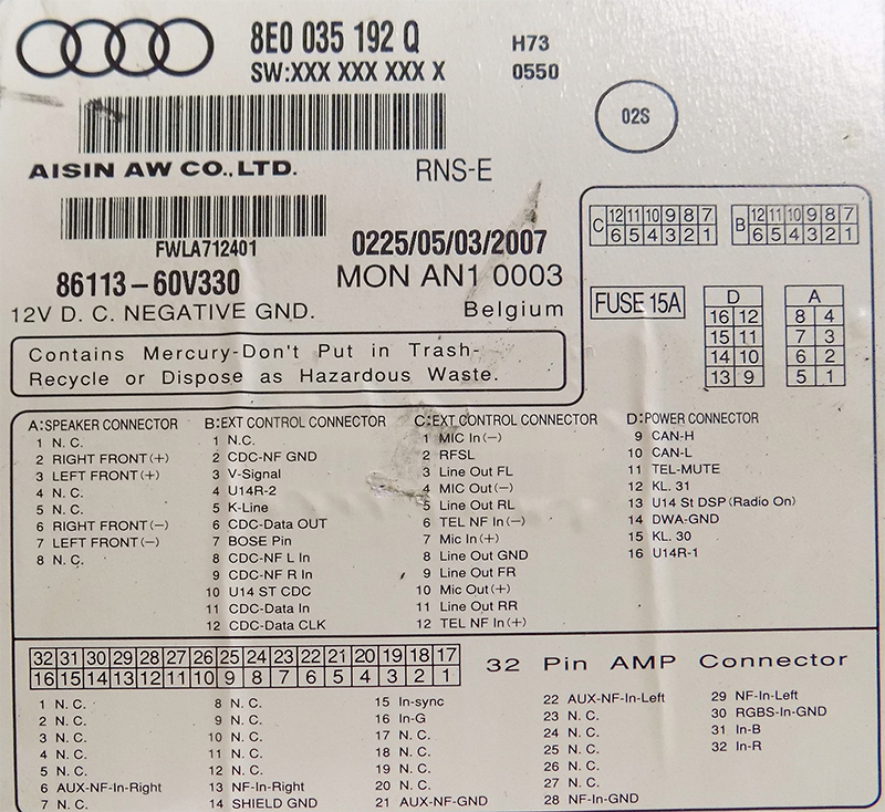 Audi Navigation Plu Wiring Diagram