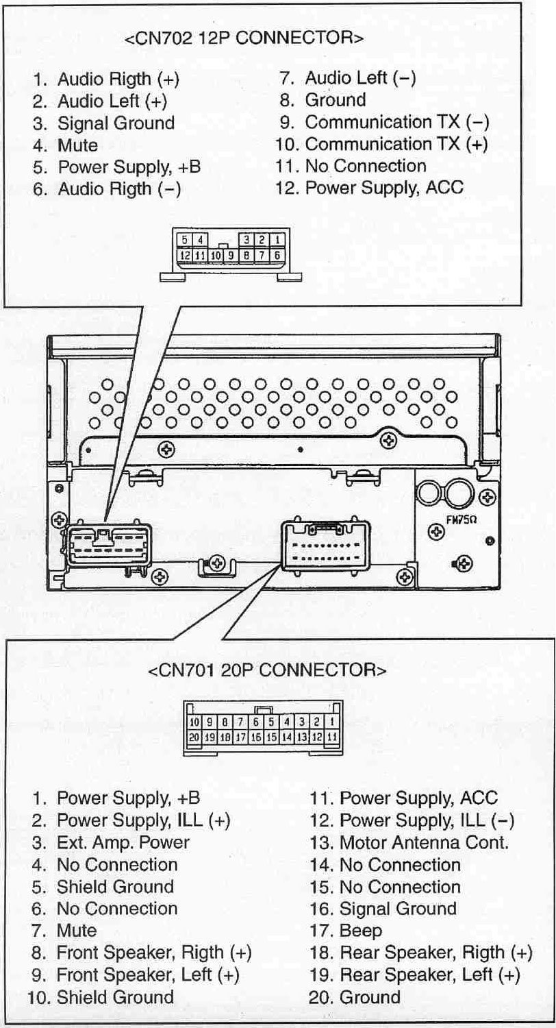 Toyota Highlander (2000-2003) CQ-ET8060A head units pinout ... jvc radio wire harness 