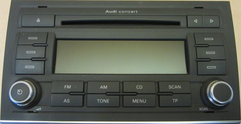 Audi (2005-2008) A4 B7 Concert Solo Head Unit pinout diagram @