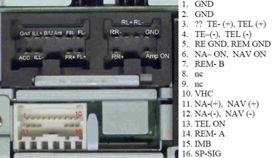 Nissan X-Trail (2003-2007) CH340 (PP-2609T), PP-2617V ... 6 pin wiring diagram 