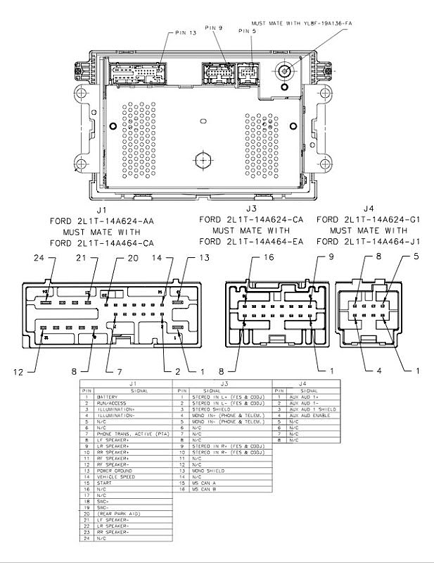 2004 Ford F150 Stereo Wiring Diagram from pinoutguide.com