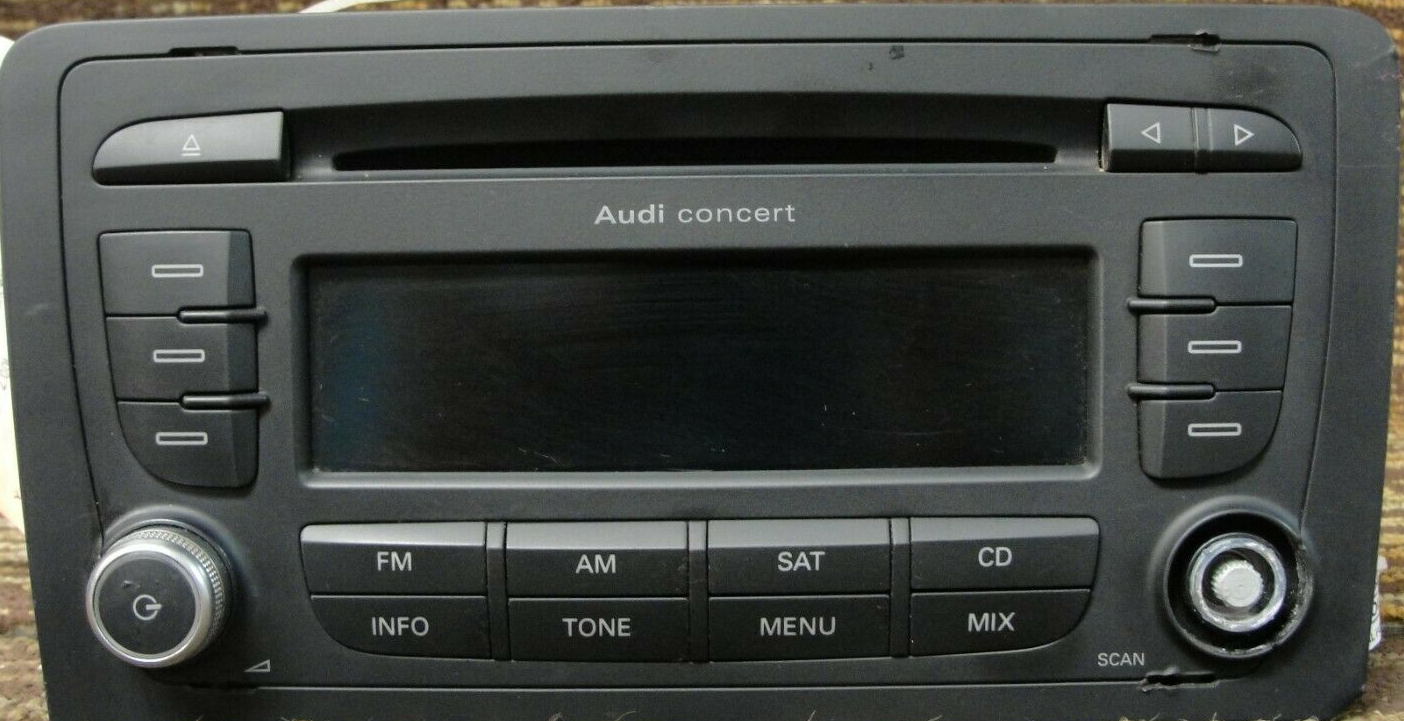 Audi (2008-2014) TT Single CD Concert Radio pinout diagram @