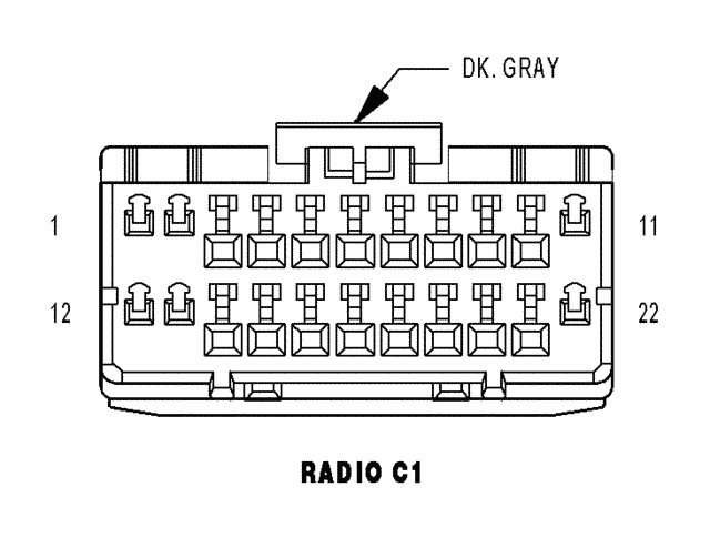 Chrysler, Dodge, Jeep 2005-2008 Radio Car Stereo pinout diagram