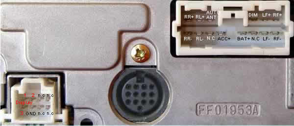 Mitsubishi P801 CQ-JB6810L Head Unit pinout diagram ... lancer stereo harness diagram 