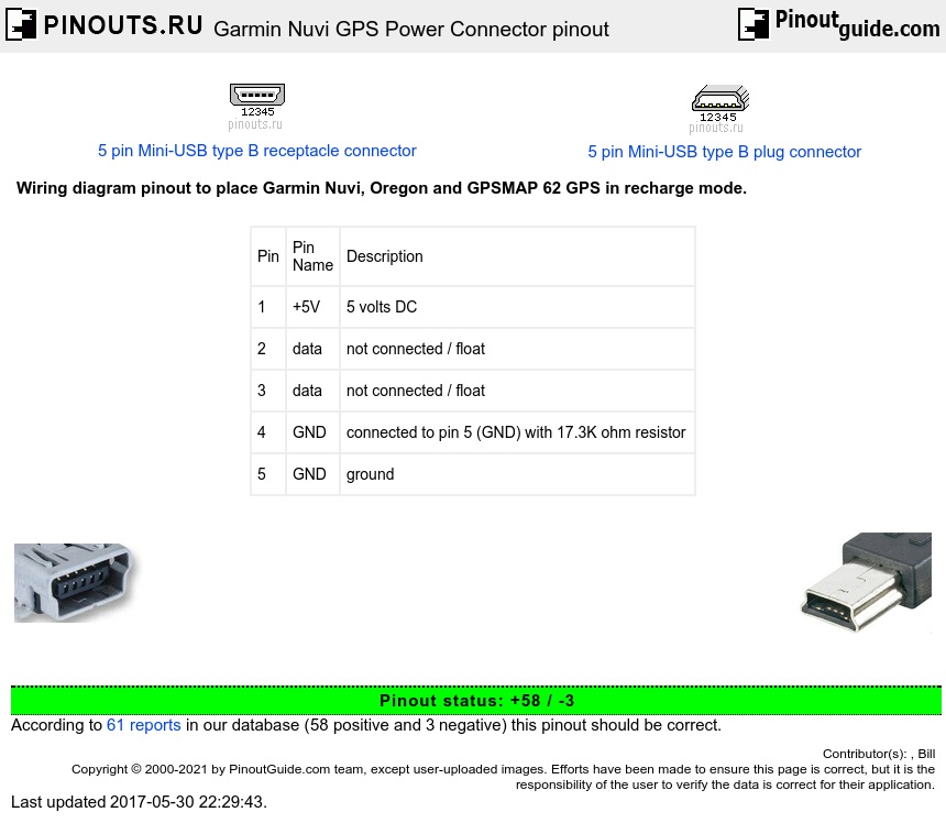 Garmin Nuvi Gps Power Connector Pinout Diagram Pinoutguide Com